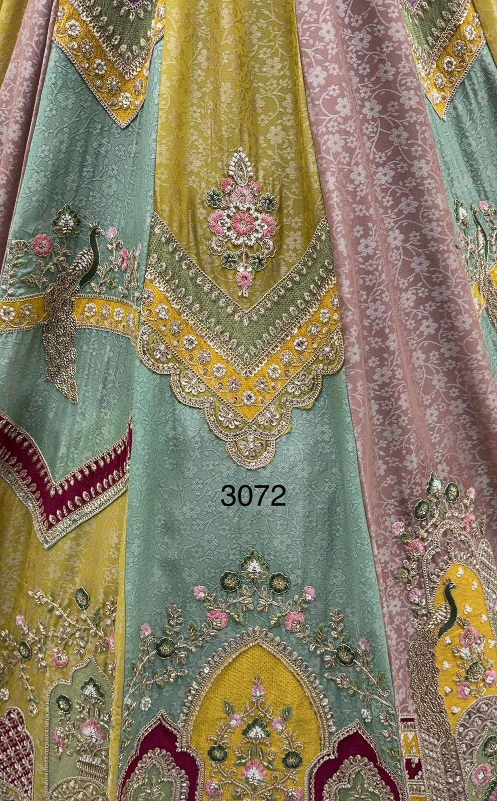 Pastel Color Combine and Designer Banarasi Silk fancy fabric Partywear Lehenga Choli best rate 3072 